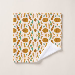 Horizontal and vertical layouts feature bread wash cloth