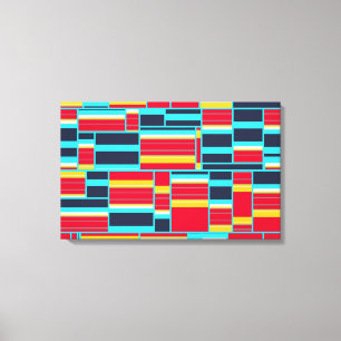 Horizontal and vertical stripes canvas print