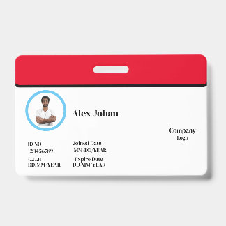 Horizontal Badge ID Badge