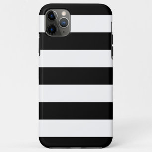 Horizontal Black And White Stripes Case-Mate iPhone Case