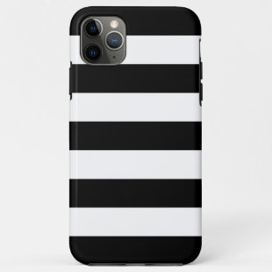 Horizontal Black And White Stripes Case-Mate iPhone Case