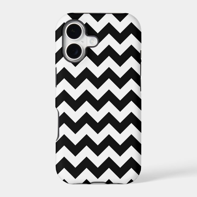 Horizontal Black & White Zigzag iPhone 8 Plus Case (Back)