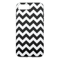 Horizontal Black & White Zigzag iPhone 8 Plus Case