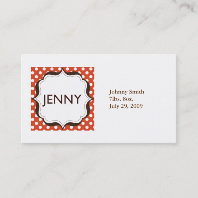 Horizontal Business Cards - Customised (Front)