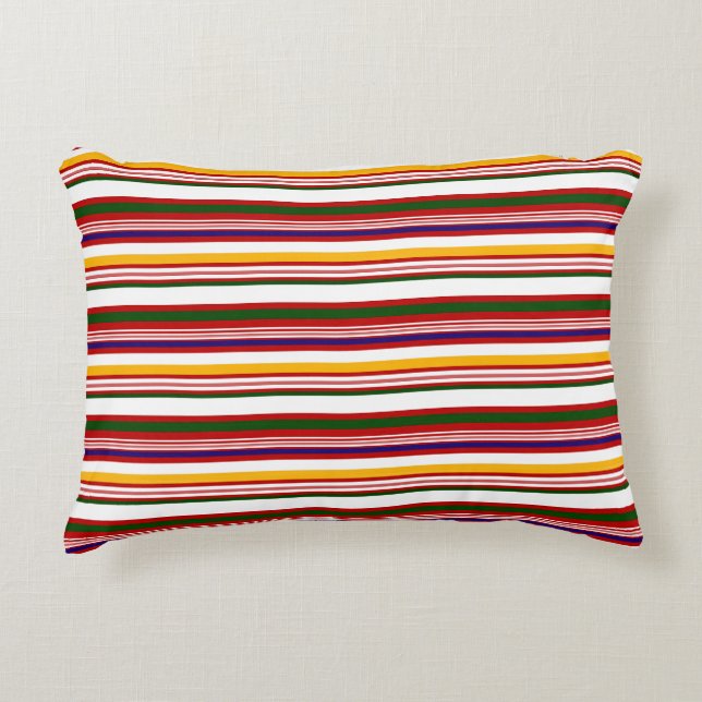 Horizontal Candy Stripes Decorative Cushion (Front)