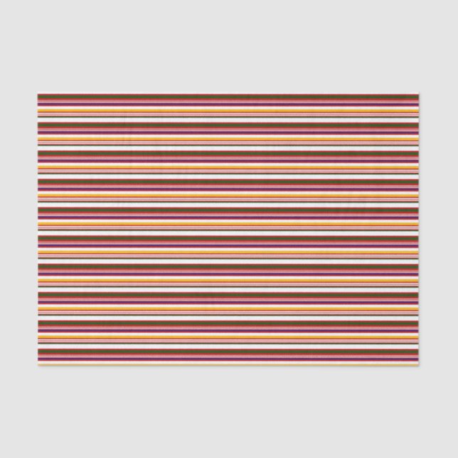 Horizontal Candy Stripes (large scale) Tissue Paper (Front)