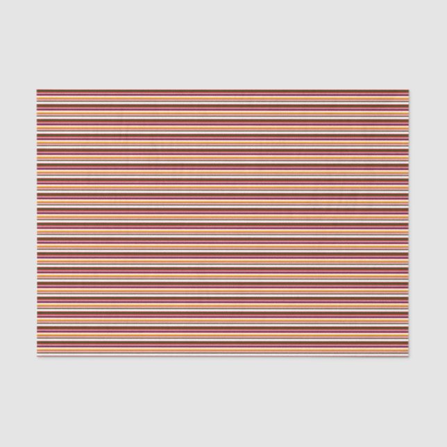 Horizontal Candy Stripes (small scale) Tissue Paper (Front)