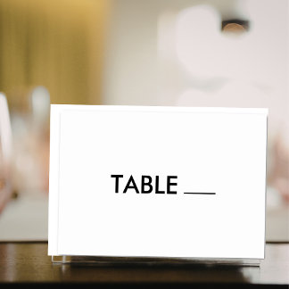 Horizontal Celebration General Table Number Card
