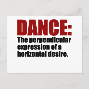 Horizontal Desire Dance Postcard