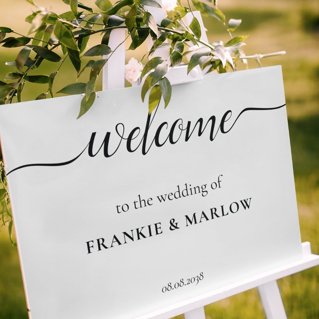 Horizontal Elegant Script Wedding Welcome Sign (Creator Uploaded)