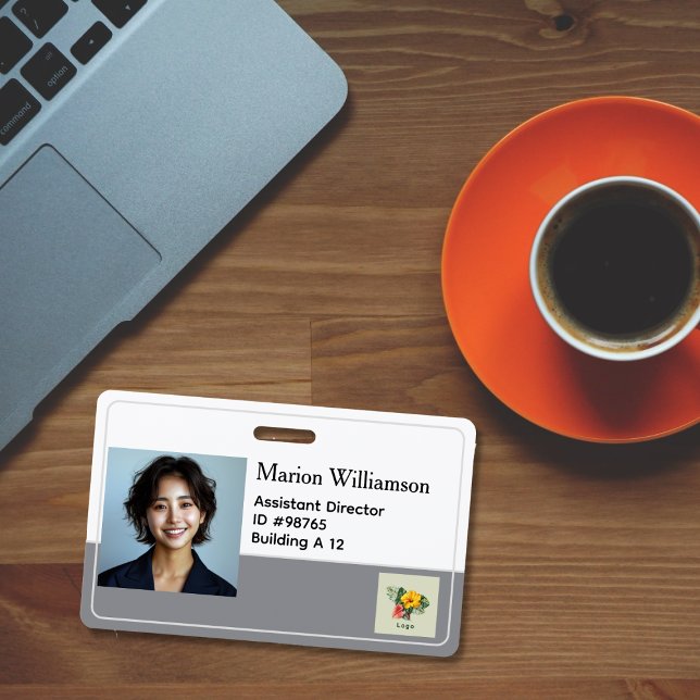 Horizontal Employee Photo Company Logo  ID Badge (Creator Uploaded)