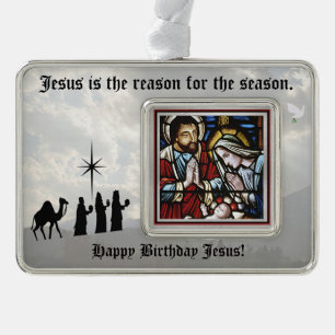 Horizontal Framed Ornament Jesus is the Reason