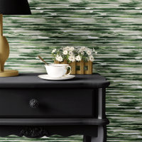 Horizontal Green Watercolor Stripes
