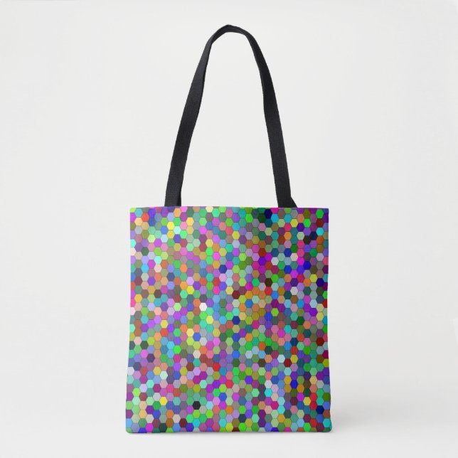 Horizontal Hexagons Medium Tote Bag (Front)
