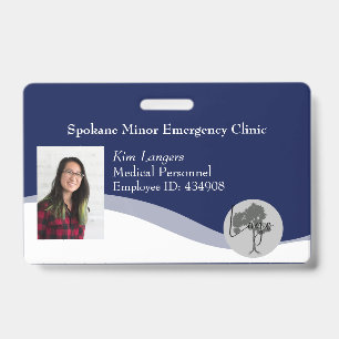 Horizontal ID Lanyard Badge Business Medical