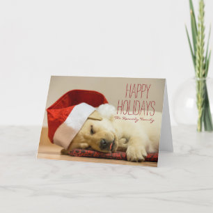 Horizontal image of a two months old Labrador Holiday Card