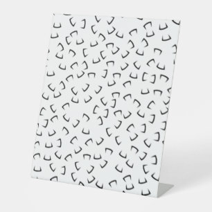 Horizontal, Iridium, Black Eel Pedestal Sign