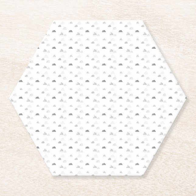 Horizontal, Medium Grey Paper Coaster (Front)