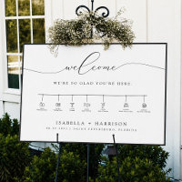 Horizontal Minimalist Wedding Timeline Welcome