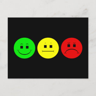 Horizontal Moody Stoplight Lefty Green Postcard