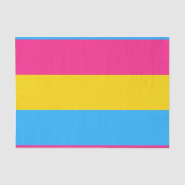 Horizontal Pansexual Pride Flag Tissue Paper (Front)