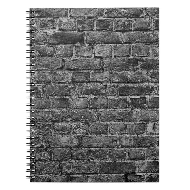 horizontal part of black painted brick wallwall,br notebook (Front)
