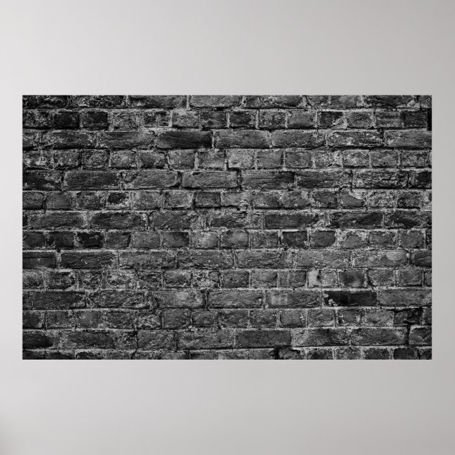 horizontal part of black painted brick wallwall,br poster (Front)