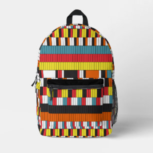 Horizontal Patterns Printed Backpack