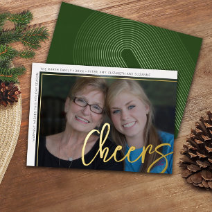 Horizontal Photo - Arch Green - Huge Script Cheers