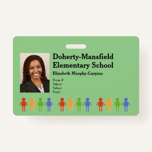 Horizontal Photo ID School Security Badge ID Badge