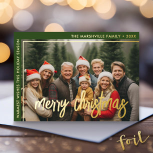 Horizontal Photo - Merry Christmas Script Gold
