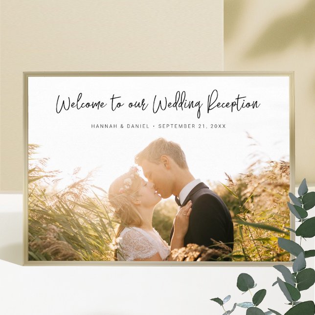 Horizontal Photo Welcome to our Wedding Reception Poster (Creator Uploaded)