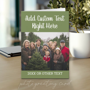 Horizontal Photo with Script Text and Year Card