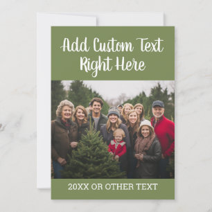 Horizontal Photo with Script Text and Year Card