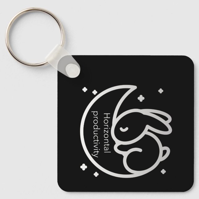 Horizontal productivity sleep nap key ring (Front)
