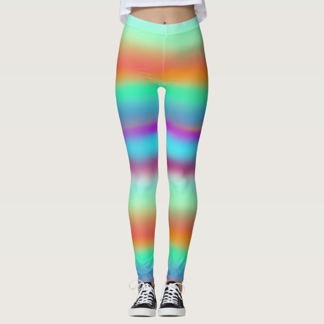 Horizontal rainbow leggings (Front)