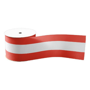 Horizontal Red Stripes Grosgrain Ribbon