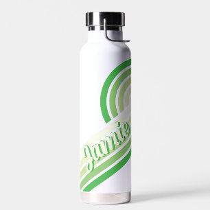 Horizontal Retro Personalised Name Water Bottle