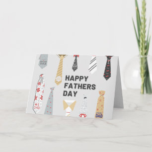 Horizontal Scattered Ties Father's Day Card