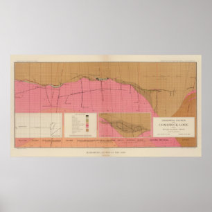 Horizontal Section of the Comstock Lode North Poster