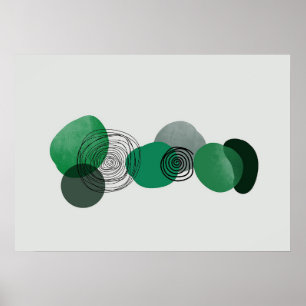 Horizontal Simple Boho Drawings Boho Chic Aestheti Poster