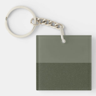 Horizontal Split Moss Green Keychain – Customize