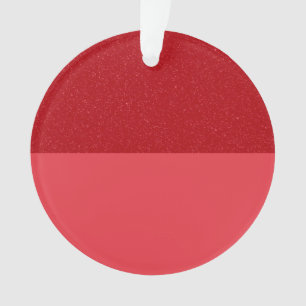 Horizontal Split Red Acrylic Ornament – Customise
