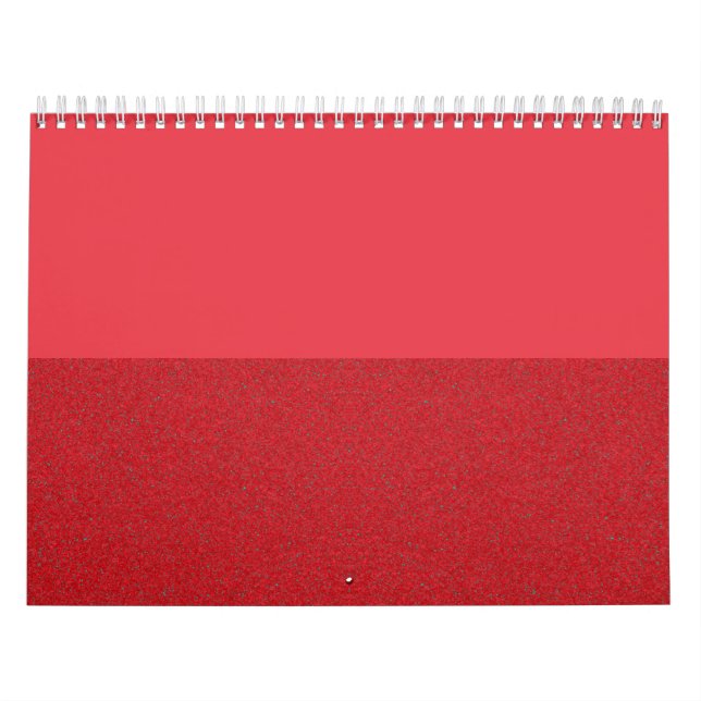 Horizontal Split Tomato Red Wall Calendar - Custom (Cover)
