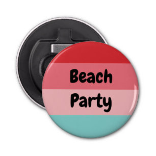 Horizontal Striped Funny Beach Party Bottle Opener