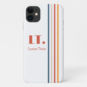 Horizontal Stripes Monogram Case-Mate iPhone Case