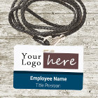 Horizontal Style Logo Employee Name Blue