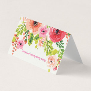 Horizontal Tent Fold Folded Card spring floral