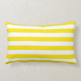 Horizontal Yellow Stripes Lumbar Cushion