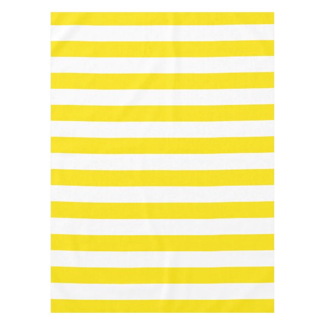 Horizontal Yellow Stripes Tablecloth (Front)